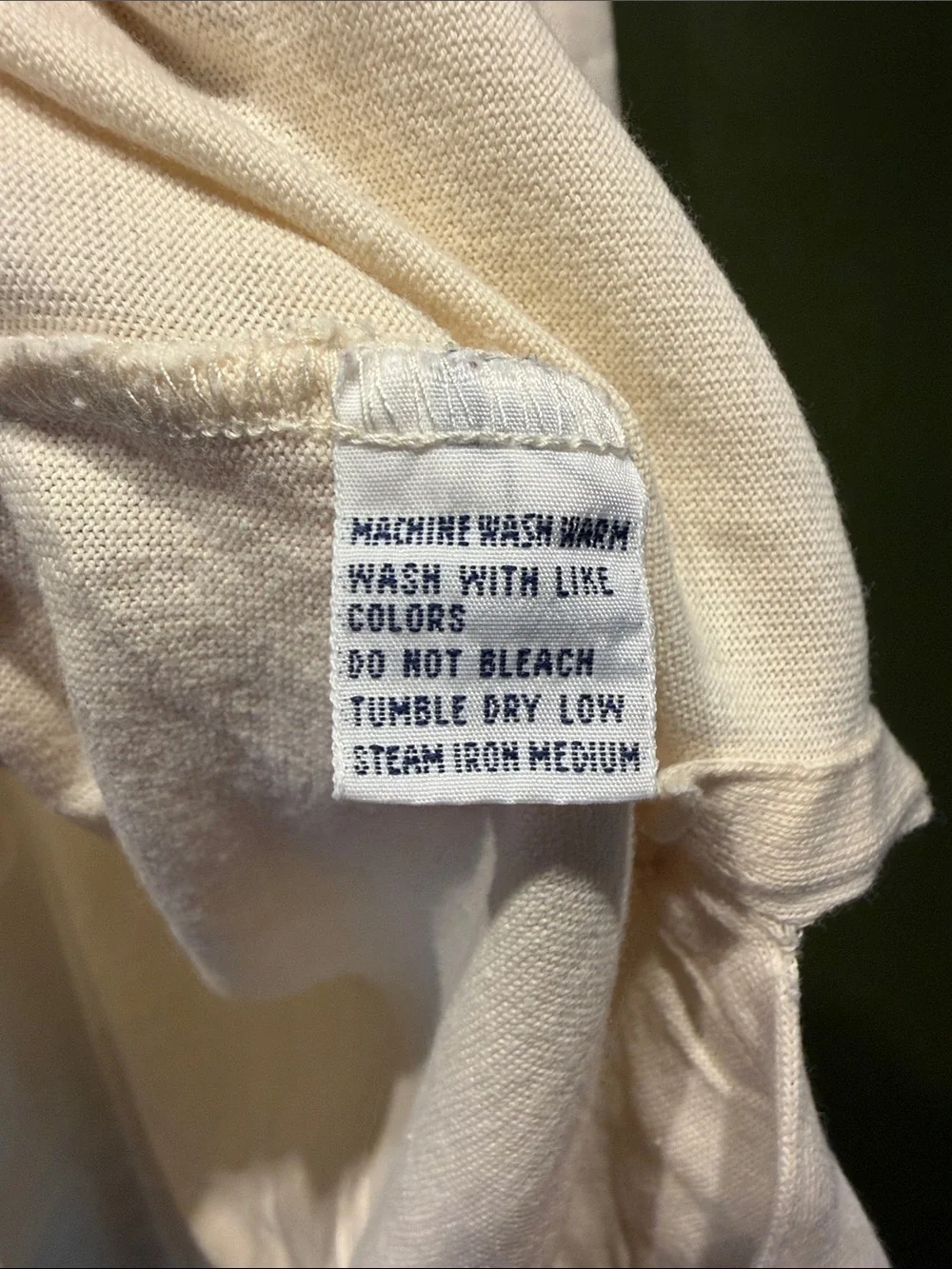 Vintage Polo by Ralph Lauren Long Sleeve Polo Shirt - Cream